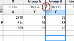 resize data column 1